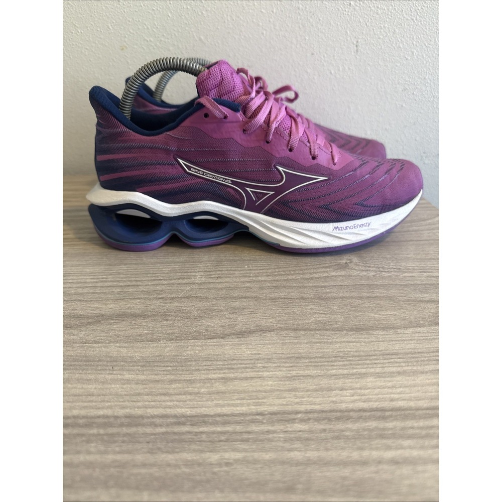 Mizuno Wave Creation 25 Running Shoes Pink Rosebud Navy Women's Sz 9.5